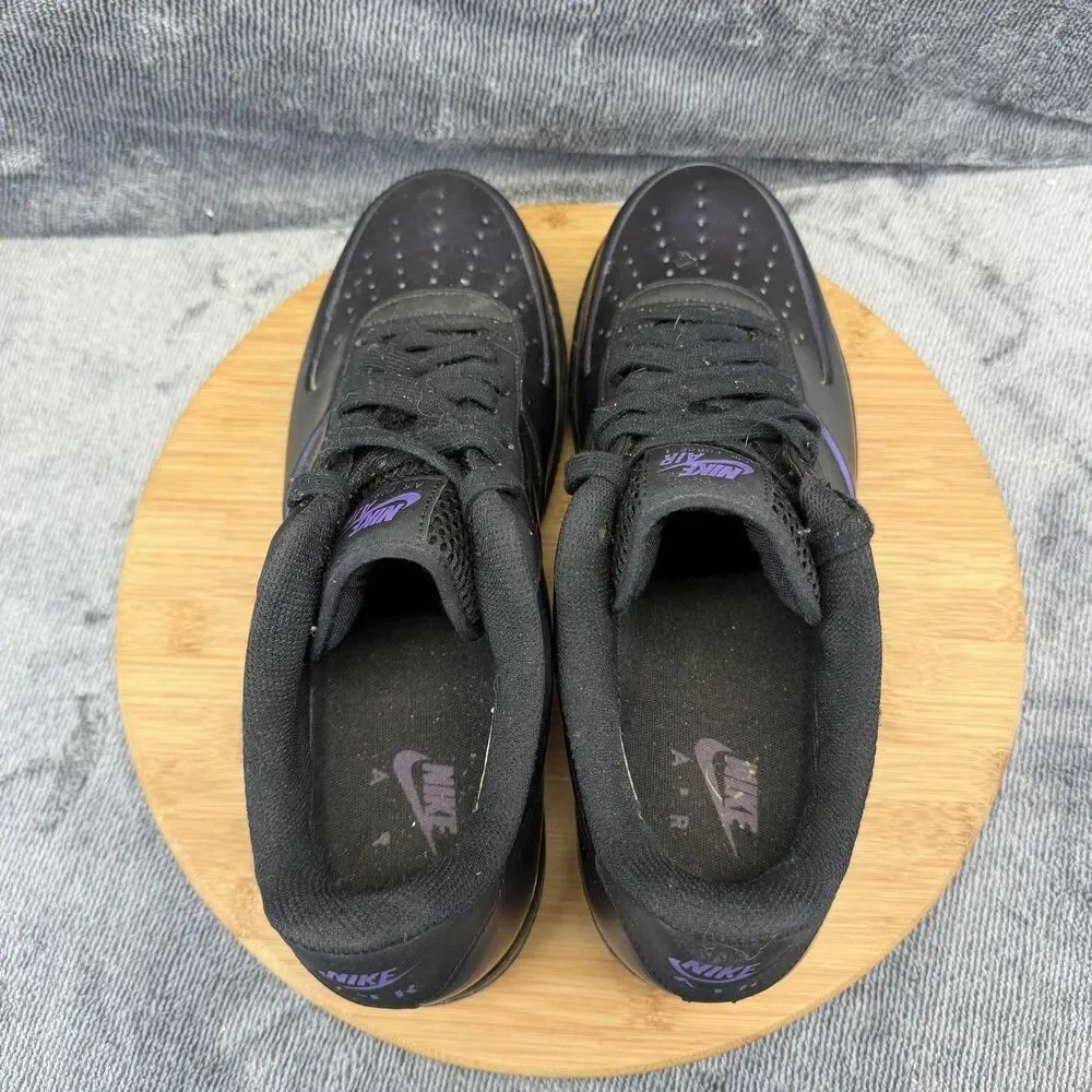 Nike Air Force 1 Shoes Mens Size 9.5 Purple Black Basketball Sneakers AJ3664-500